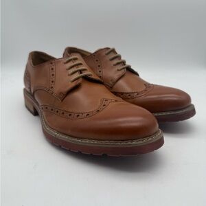 BRAND NEW Steve Madden P-Rader Wingtip Dress Shoes Cognac Size 9